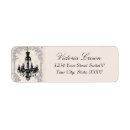 Search for chandelier return address labels Black