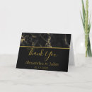 Recherche de black and gold wedding thank you cards Script