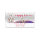 Search for happy easter bunny return address labels Rabbit