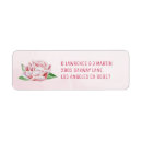 Search for pink peony return address labels Floral