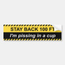 Search for stay back bumper stickers Warning