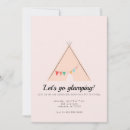 Search for glamping birthday invitations Pink