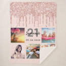 Search for birthday party blankets Rose gold