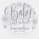 Search for grey baby shower stickers Baby it's cold outside