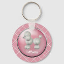 Search for white dog keychains Stylish
