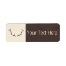Search for rustic antlers return address labels Woodland