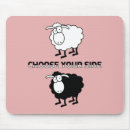Recherche de moutons noirs tapis souris Blanc