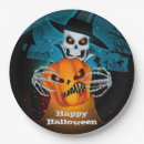 Search for halloween skeleton plates Skull