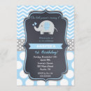 Recherche de chevron 1st birthday invitations Gris