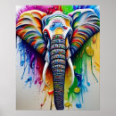 Recherche de éléphants colorés posters Animaux sauvages