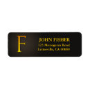 Search for monogram f return address labels Elegant