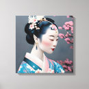 Search for japanese cherry blossom canvas prints Geisha