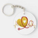 Search for medical stethoscope keychains Heart