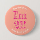 Search for 21st birthday buttons Party