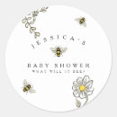 Search for bumble bee baby shower stickers Yellow