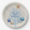 Search for beach baby shower plates Coral