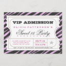 Search for ticket sweet 16 invitations Purple