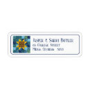 Search for floral pattern return address labels Sunflower