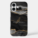 Search for black agate iphone cases Gold glitter