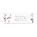 Search for cute flamingo return address labels Beach