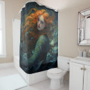 Search for vintage mermaid shower curtains Teal