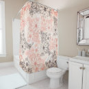 Search for coral and gold shower curtains Flowers