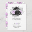 Search for purple black silver wedding invitations Floral