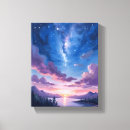 Search for starry night canvas prints Purple