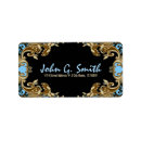 Search for art deco damask return address labels Black