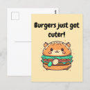 Recherche de hamburger kawaii cartes postales Drôle