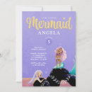 Search for purple mermaid birthday invitations Pink