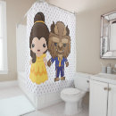 Search for beauty and the beast shower curtains Belle