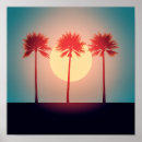 Search for palm tree sunset art Red