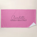 Search for good vibes beach towels Pink