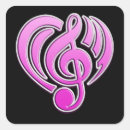 Search for musical notes with hearts stickers Band