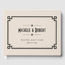 Search for art deco wedding guest books Black