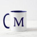 Search for navy and white mugs Monogrammed