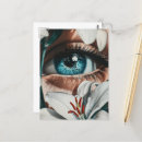 Recherche de oeil bleu cartes postales Ai généré