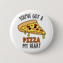 Search for cute pizza buttons Food pun