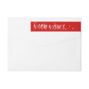 Search for warm wishes return address labels Red