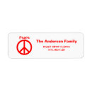 Search for peace love and joy return address labels Simple