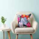 Search for tropical jungle pillows Monstera leaves