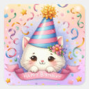 Search for cute kawaii animal stickers Happy birthday