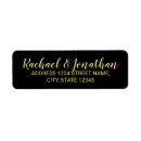 Search for black gold foil return address labels Elegant