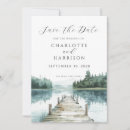 Search for lake save the dates Watercolor