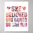Search for she quotes posters She believed she could