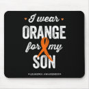 Search for leukaemia ribbon mousepads Orange