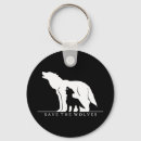 Recherche de loup noir porteclés Noir et blanc