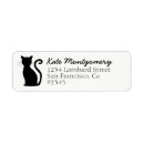 Search for cat silhouette return address labels Kitten