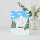 Recherche de scène neige cartes postales Cerf